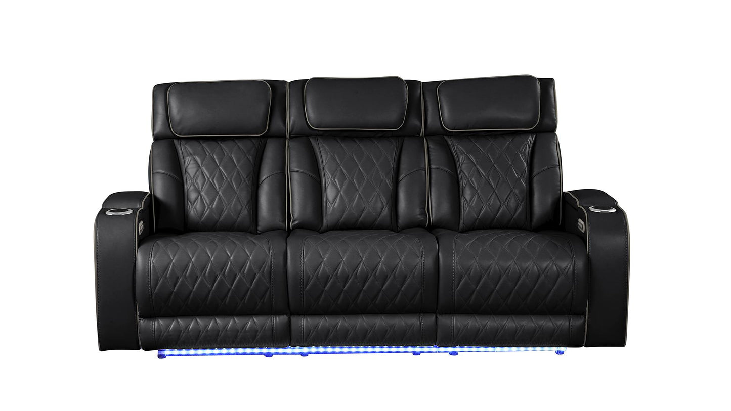 Fortuner Power Reclining Sofa Set with Surround Sound, Massage & LED Lighting