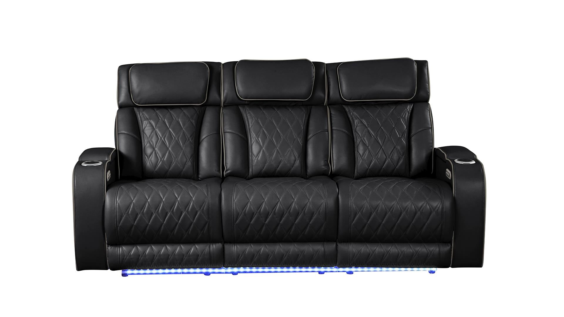 Fortuner Power Reclining Sofa Set with Surround Sound, Massage & LED Lighting