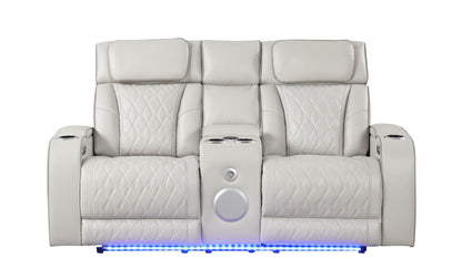 Fortuner Power Reclining Sofa Set with Surround Sound, Massage & LED Lighting