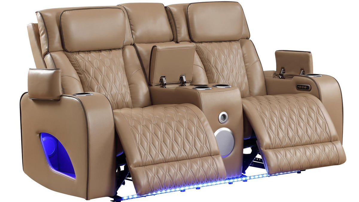 Fortuner Power Reclining Sofa Set with Surround Sound, Massage & LED Lighting