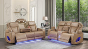 Fortuner Power Reclining Sofa Set with Surround Sound, Massage & LED Lighting