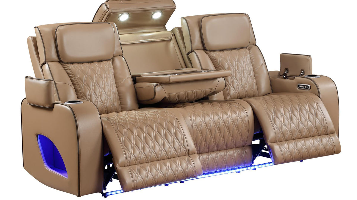 Fortuner Power Reclining Sofa Set with Surround Sound, Massage & LED Lighting