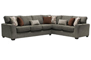 Login Fossil Sectional – Contemporary Charcoal Gray Fabric Sectional