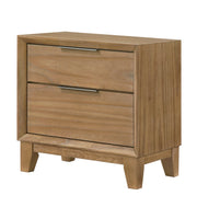 Florian Wood-Tone Nightstand with Two Drawers