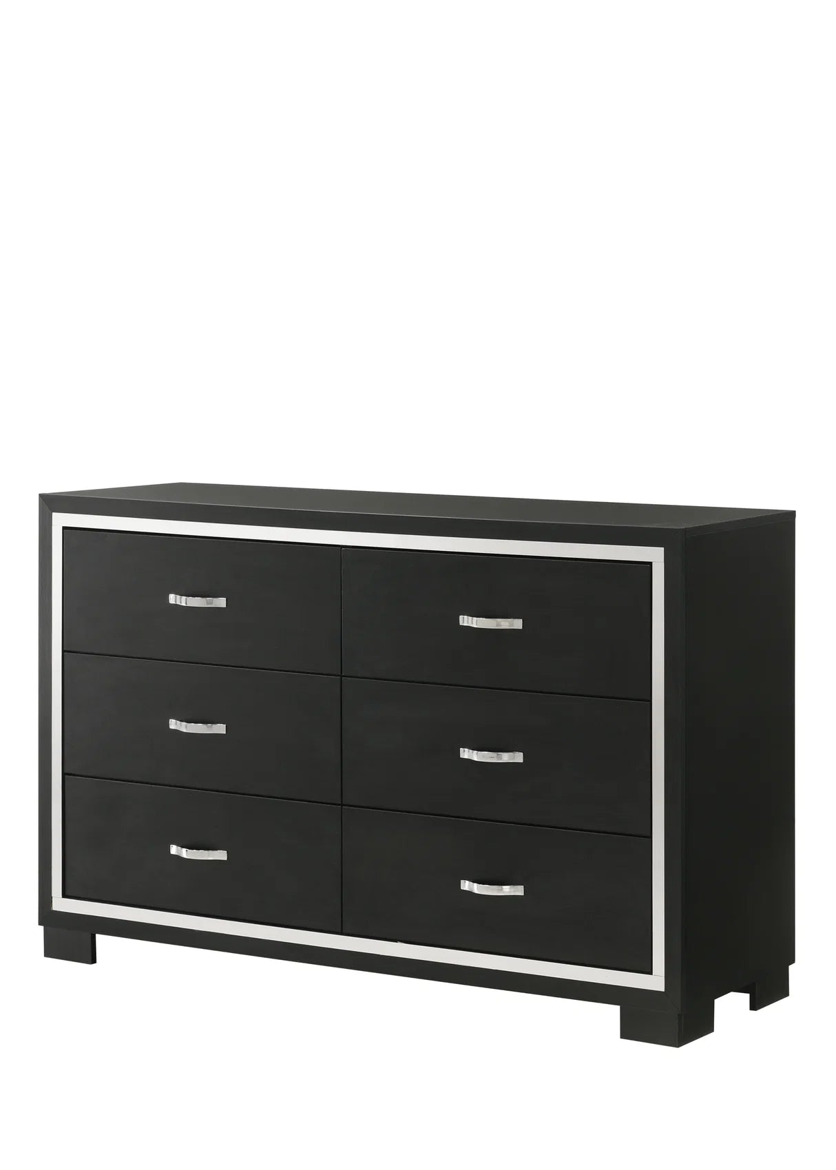 Gennro Black Channel-Front Bedroom Set