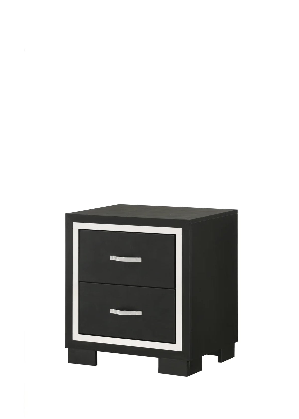 Gennro Black Channel-Front Bedroom Set