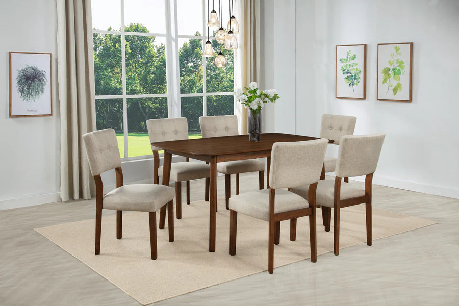 Gregory Dining Set with Upholstered Chairs & Bench | Modern Transitional Dining Collection