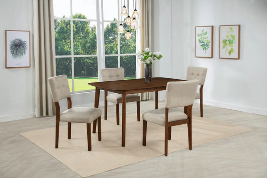 Gregory Dining Set with Upholstered Chairs & Bench | Modern Transitional Dining Collection