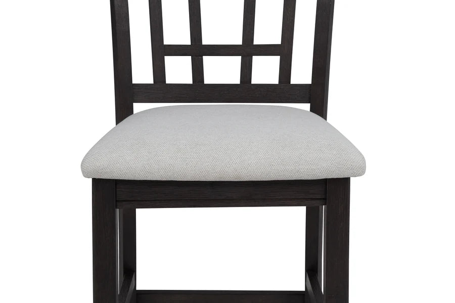 Hartwell Counter Height Dining Set with Extension Leaf & Storage Shelf | Charcoal Finish Dining Table