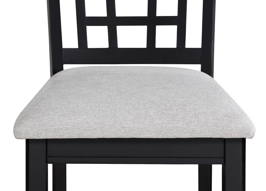 Hartwell Light Grey Counter Height Dining Set with Extension Leaf & Storage Shelf | Casual Dining Style