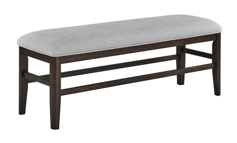 Higgins Dark Wood Dining Set with Bench | Classic Elegance