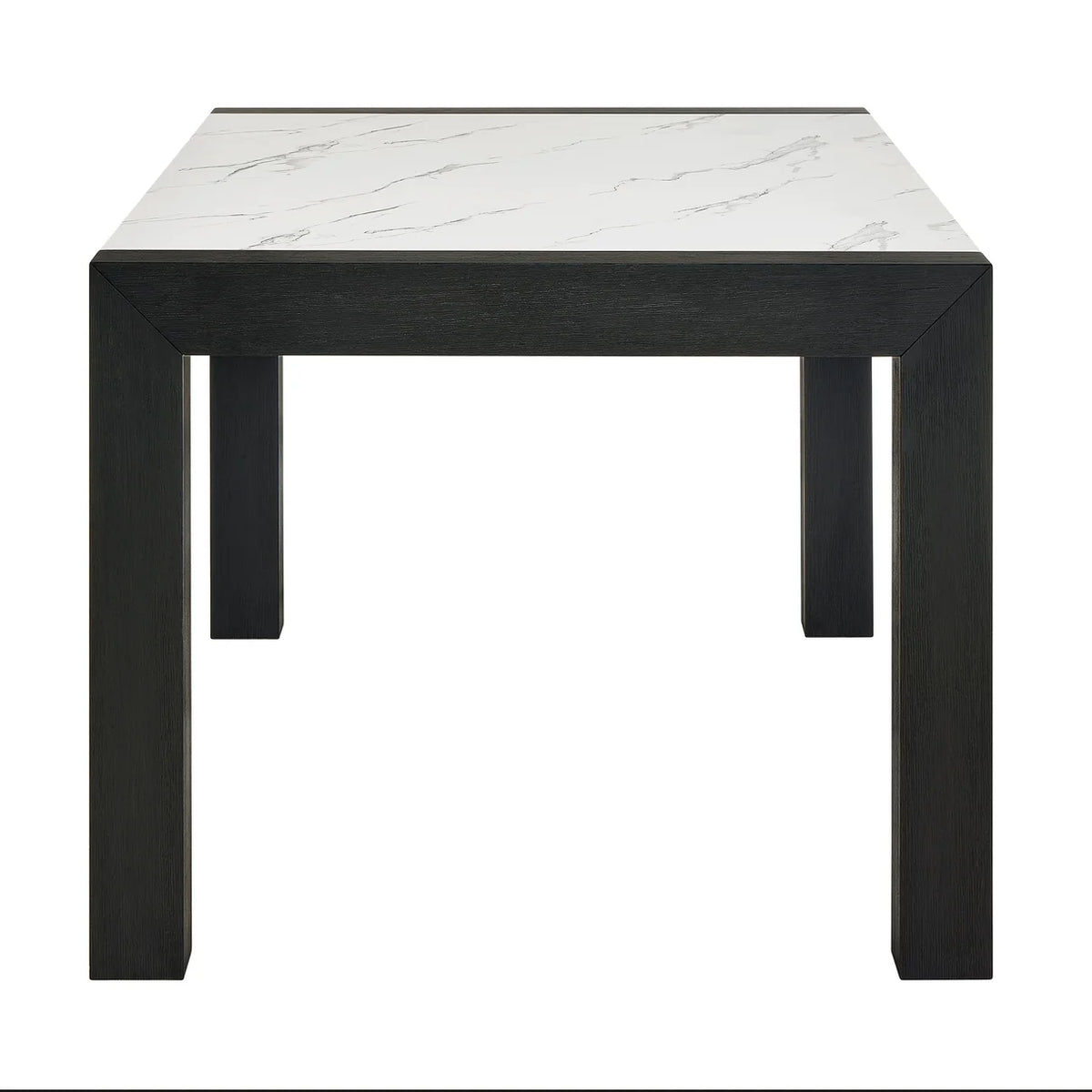 Jules Marble-Look Dining Set with Upholstered Chairs