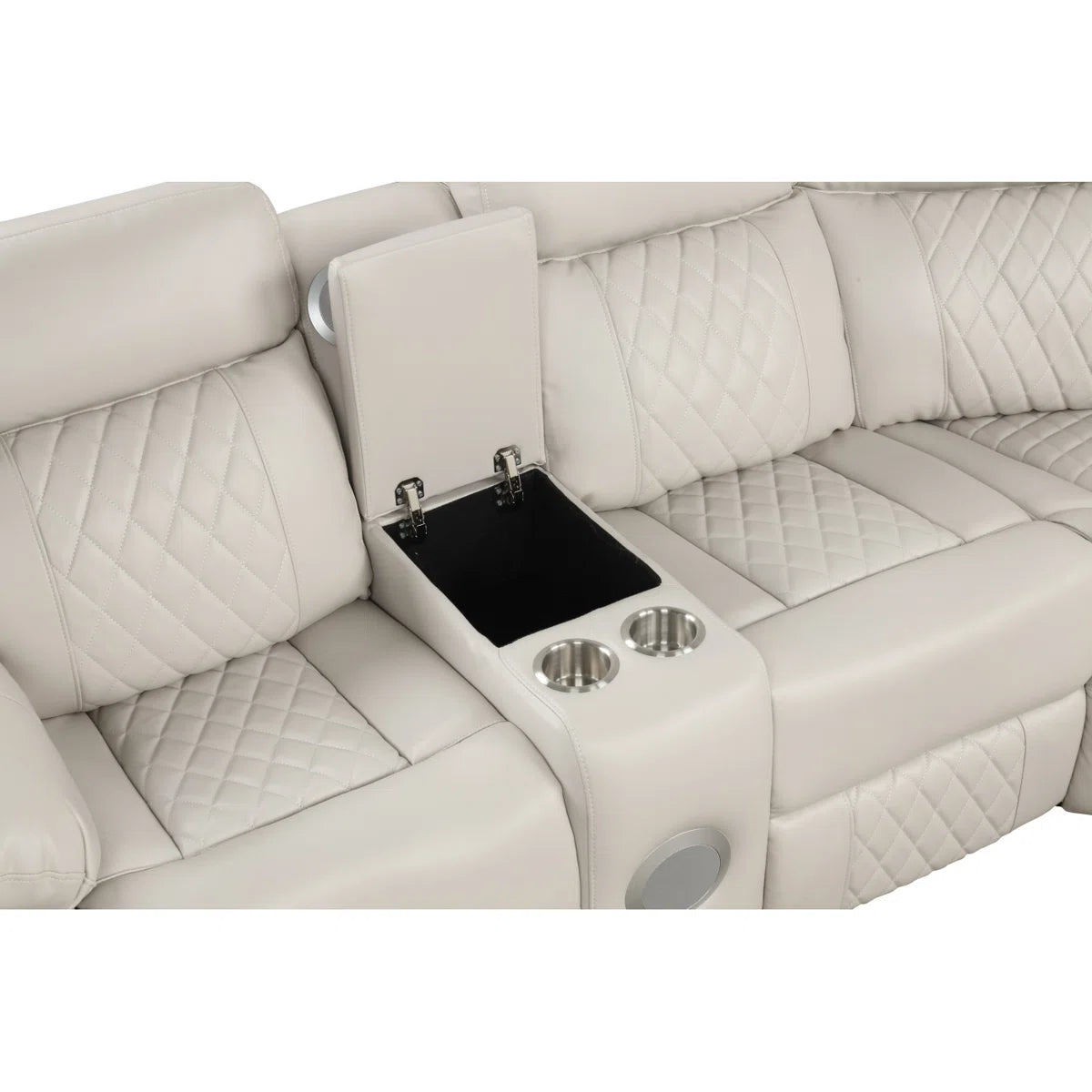 Lacrosse Power Reclining Sectional with LED Lights & Bluetooth Speakers