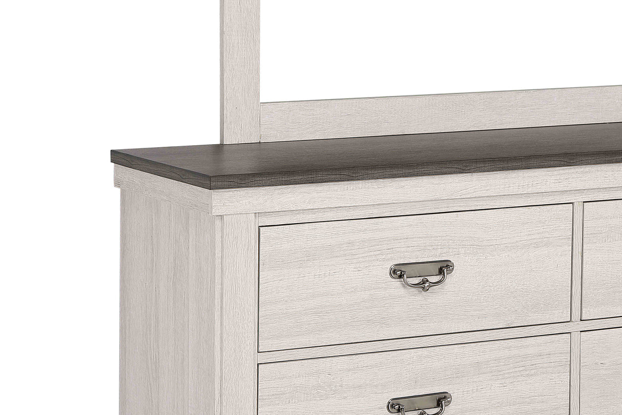 Leighton White Two-Tone Panel Bedroom Set