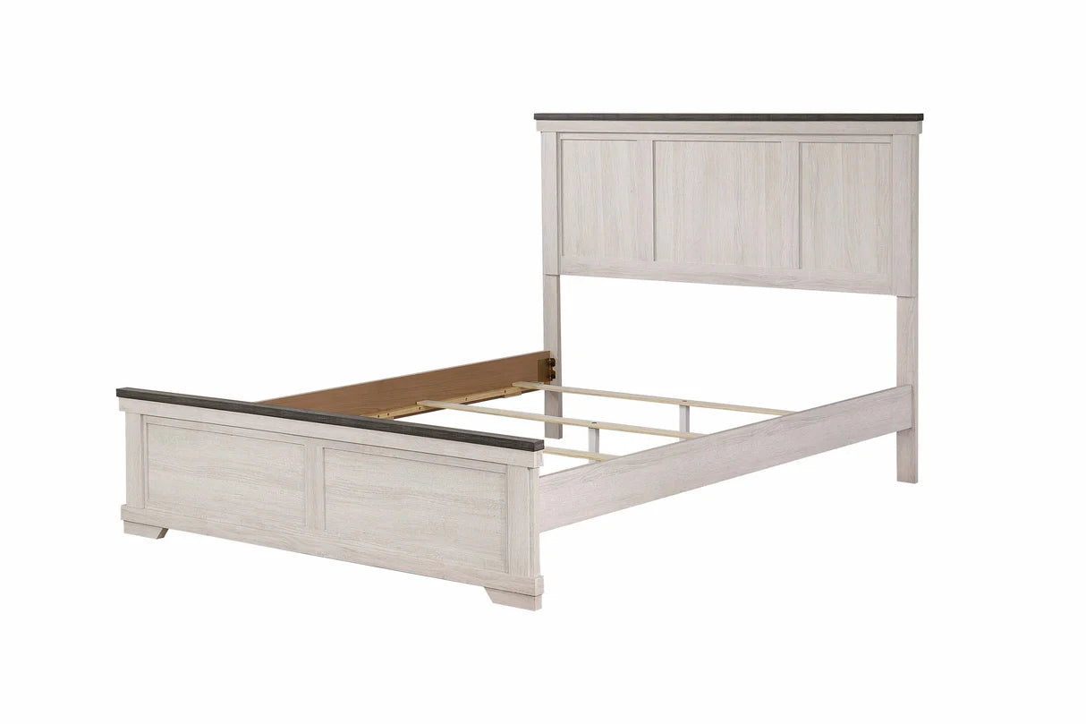 Leighton Two-Tone Panel Bed