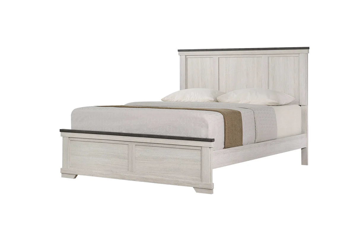 Leighton Two-Tone Panel Bed
