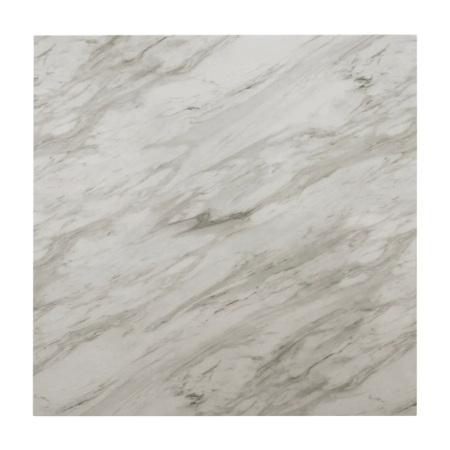 Lennon Royal Blue 5-Piece Counter Height Dining Set with Faux Marble Top & Velvet Chairs | Modern Glam Dining