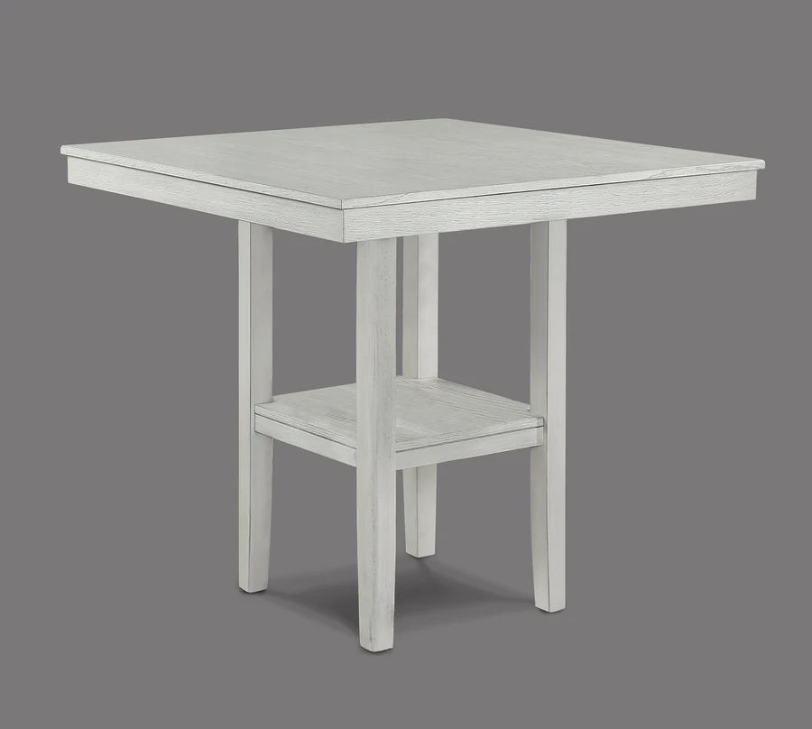 Lester Driftwood 5-Piece Counter Height Dining Set with Upholstered Stools | Modern Casual Dining