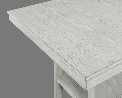 Lester Driftwood 5-Piece Counter Height Dining Set with Upholstered Stools | Modern Casual Dining