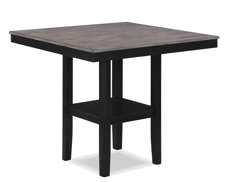 Lester Light Grey 5-Piece Counter Height Dining Set with Upholstered Stools | Modern Casual Dining
