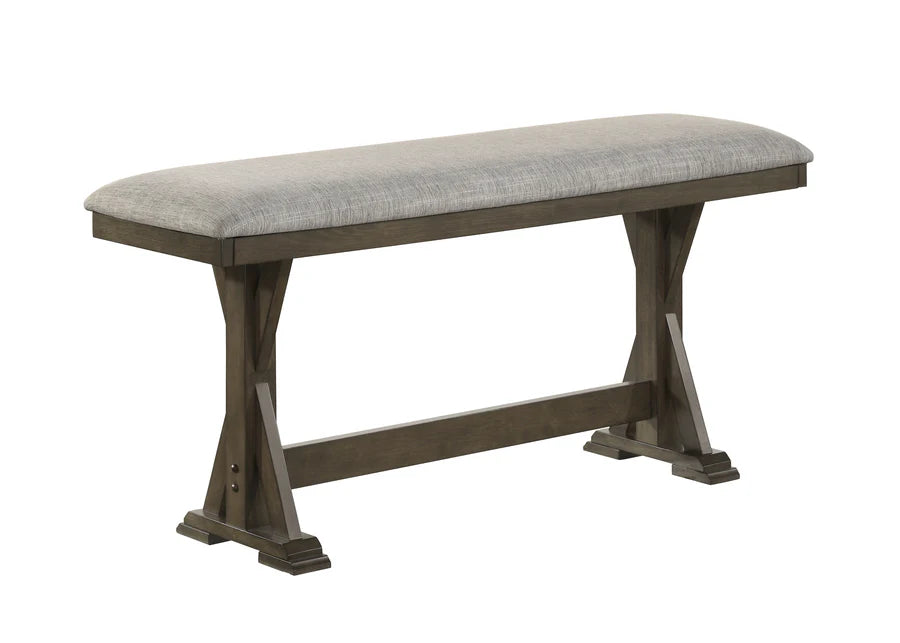 Lloyd Counter Height Dining Set with Trestle Base, Chairs & Bench | Rustic Farmhouse Dining Collection