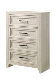 Lorraine Whitewashed 5-Drawer Chest