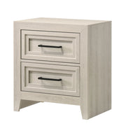 Lorraine Whitewash 2-Drawer Nightstand