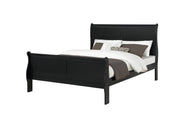 Louis Black Sleigh Bed