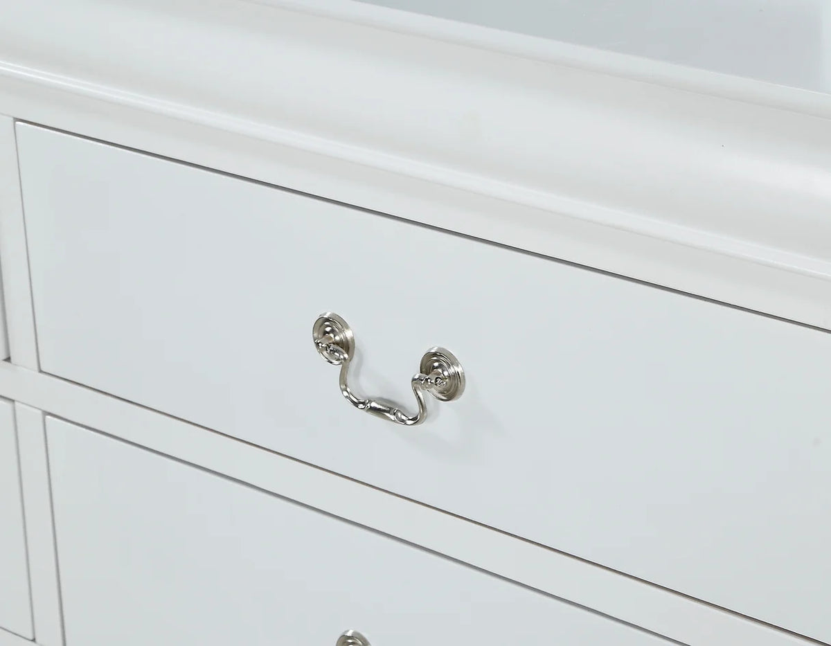 Louis White Sleigh Bedroom Set