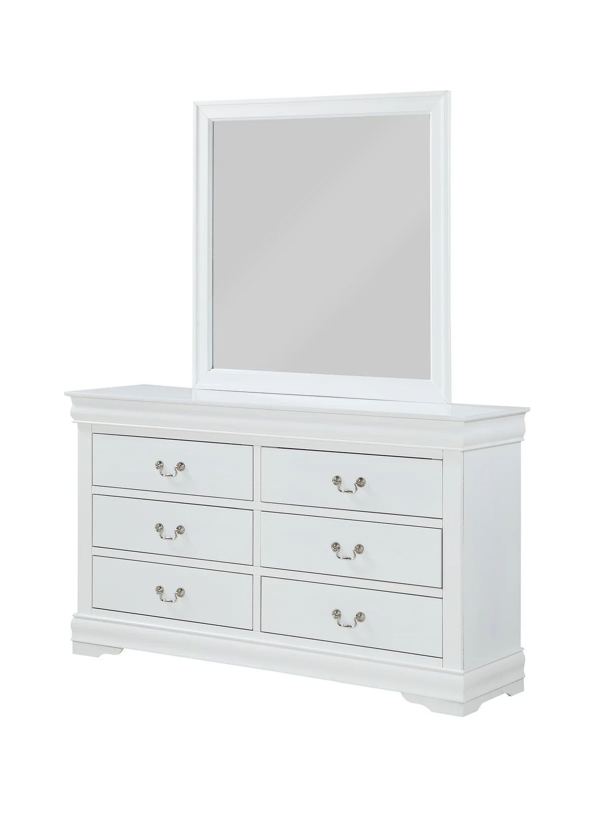 Louis White Sleigh Bedroom Set