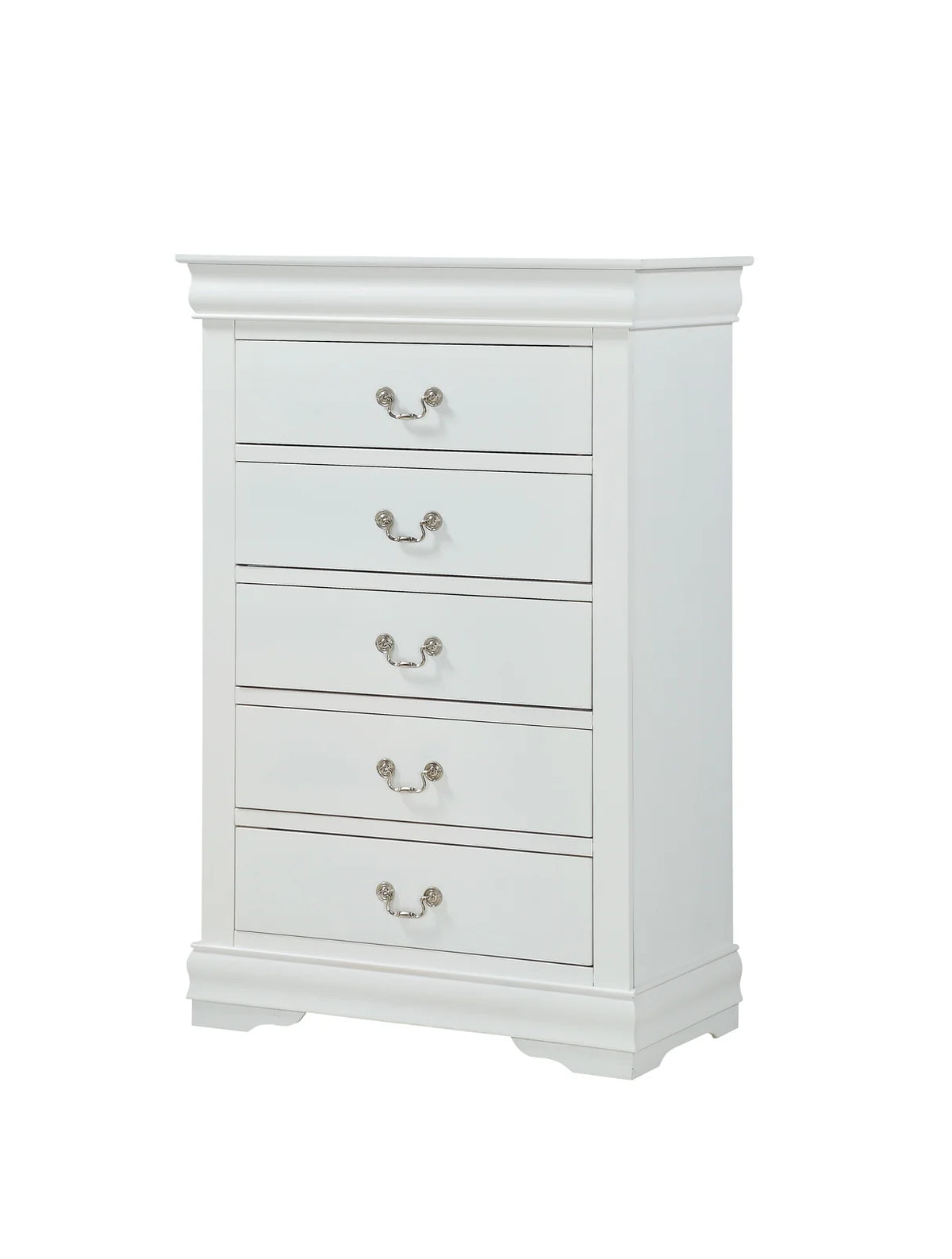 Louis White Sleigh Bedroom Set