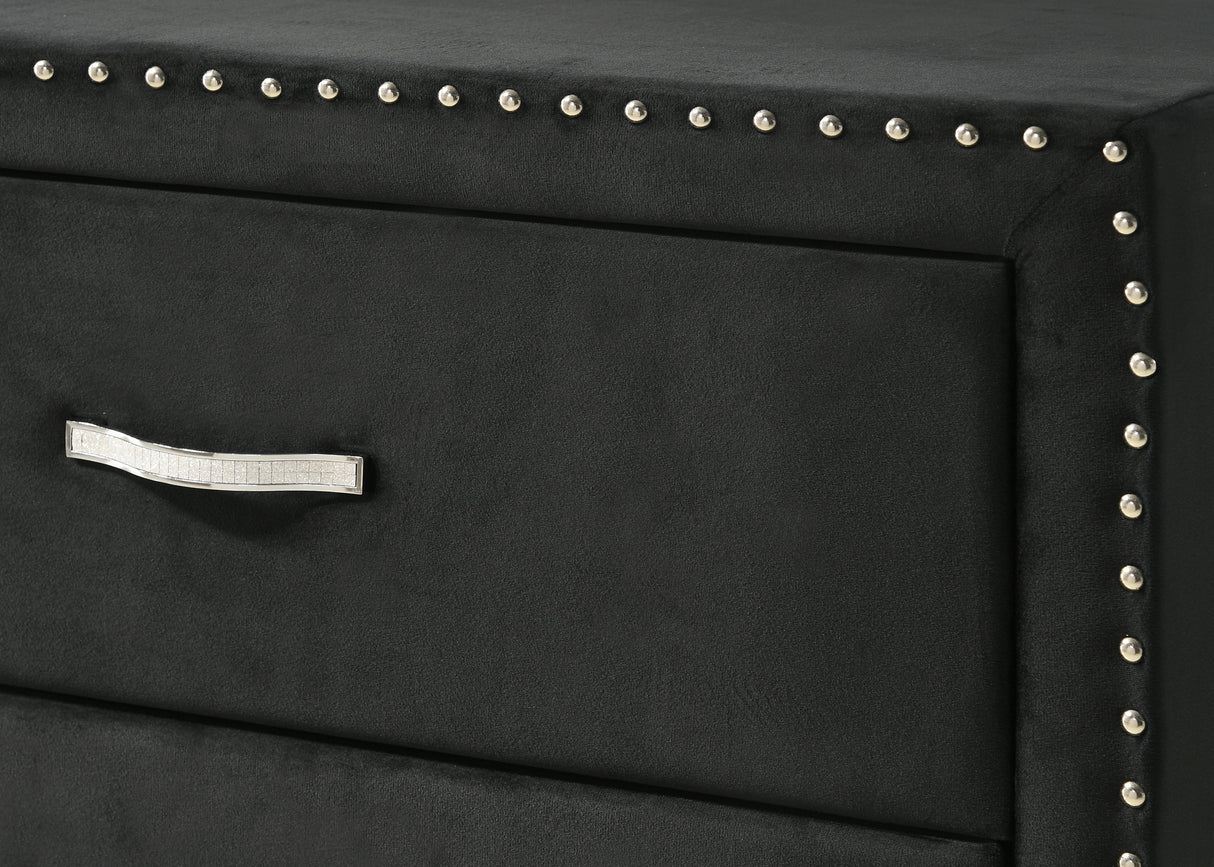 Lucinda Black Tufted Wingback Bedroom Set