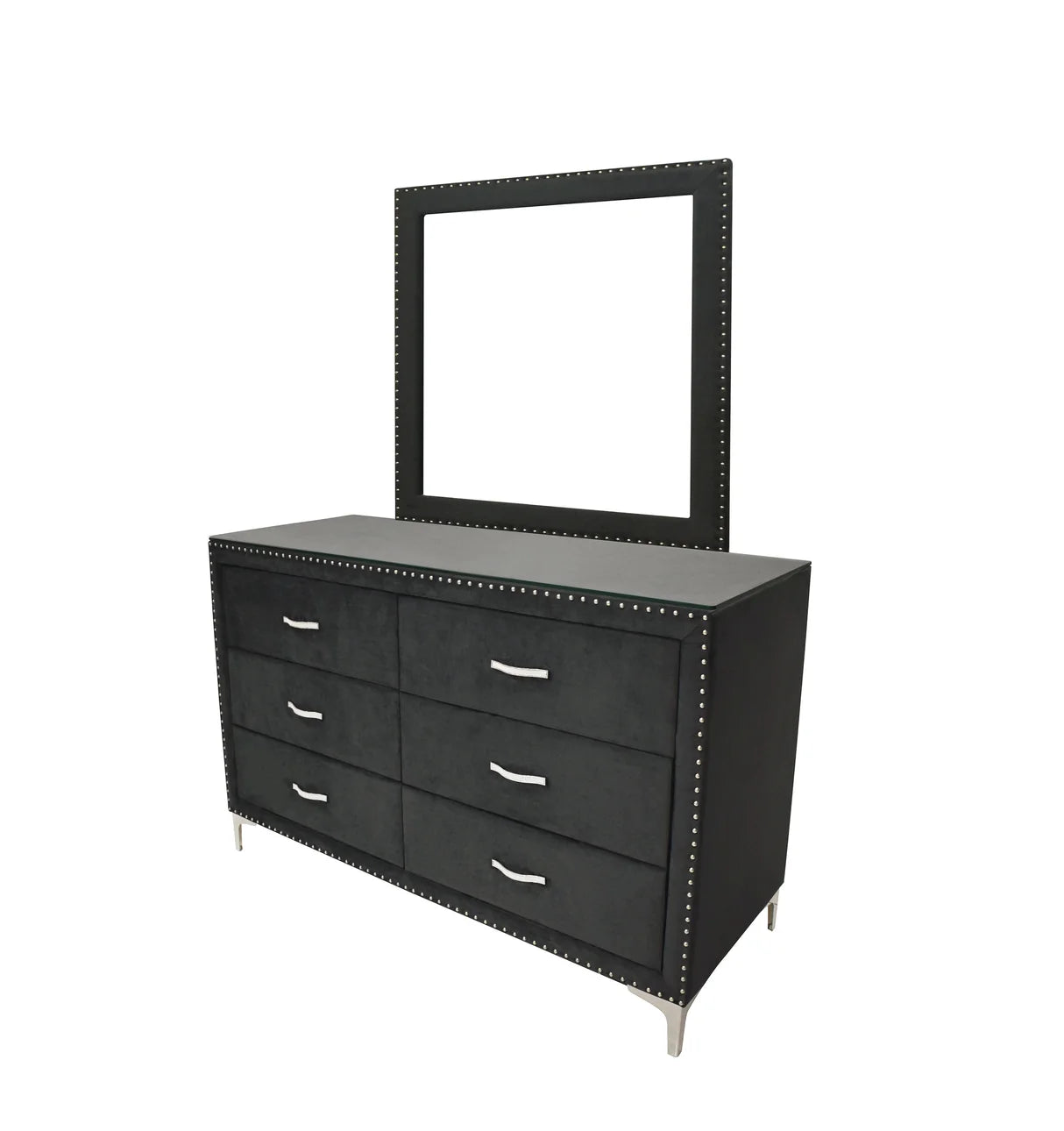 Lucinda Black Tufted Wingback Bedroom Set
