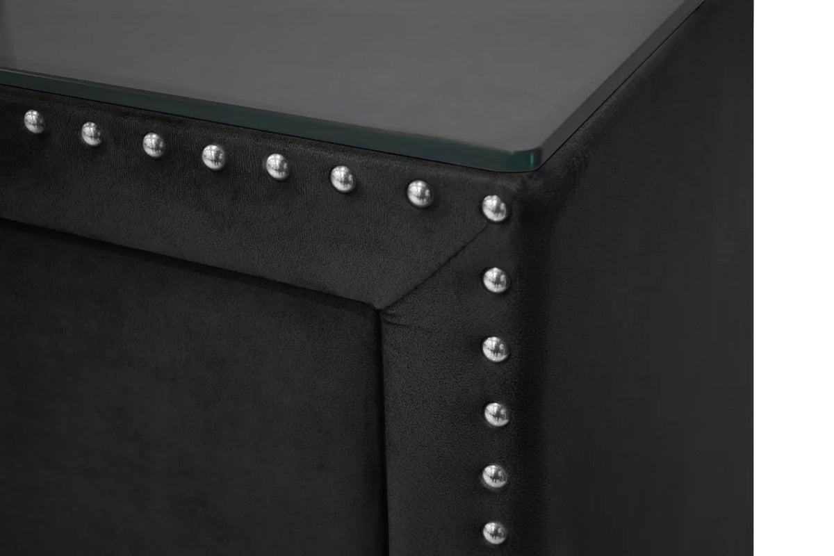 Lucinda Black Tufted Wingback Bedroom Set