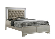 Lyssa Champagne Bed with LED Headboard