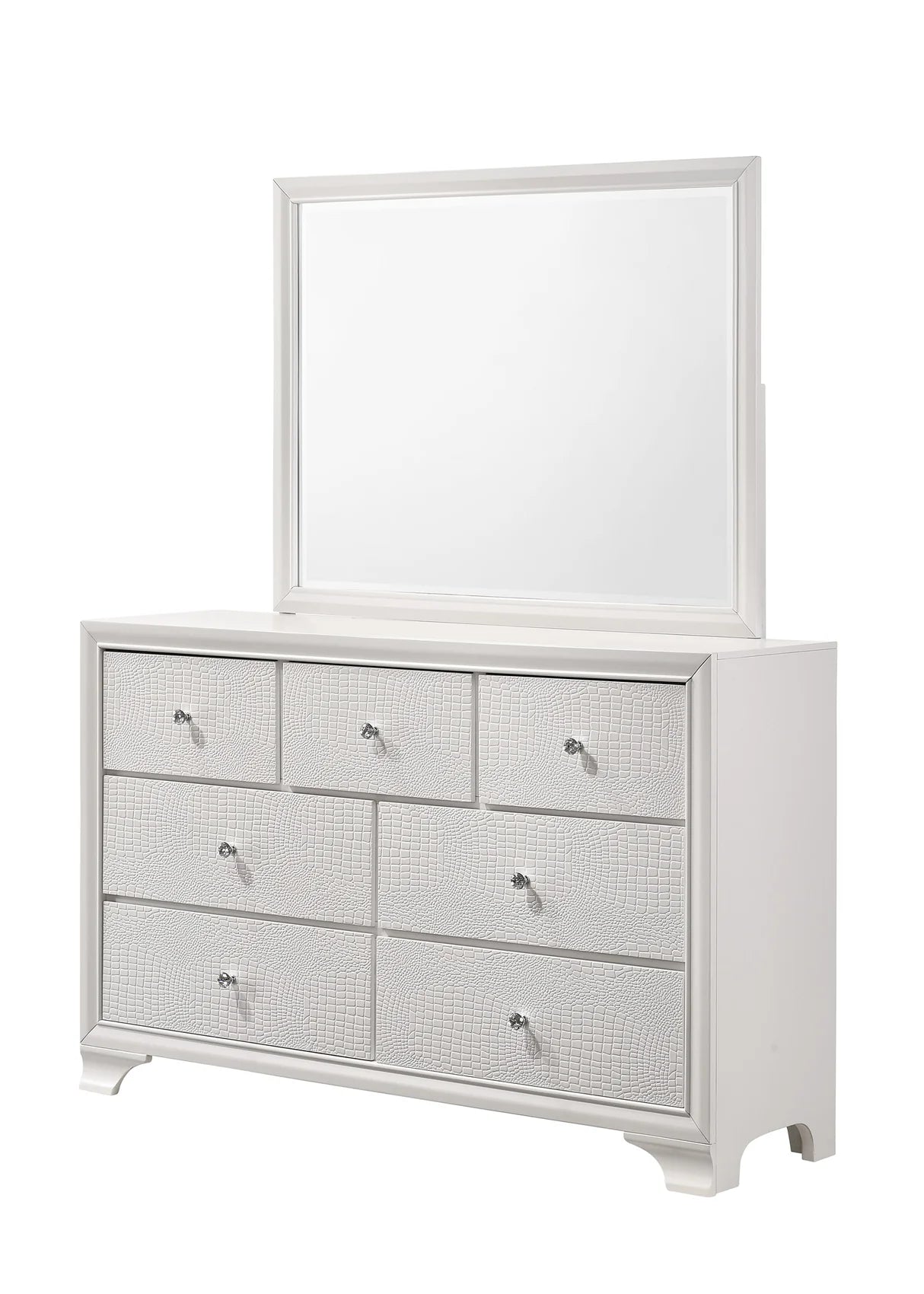 Lyssa Frost Tufted Bedroom Set with LED Headboard