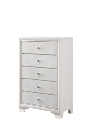 Lyssa Frost White 5-Drawer Chest