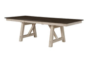 Maribelle Chalk-Grey Trestle Dining Table