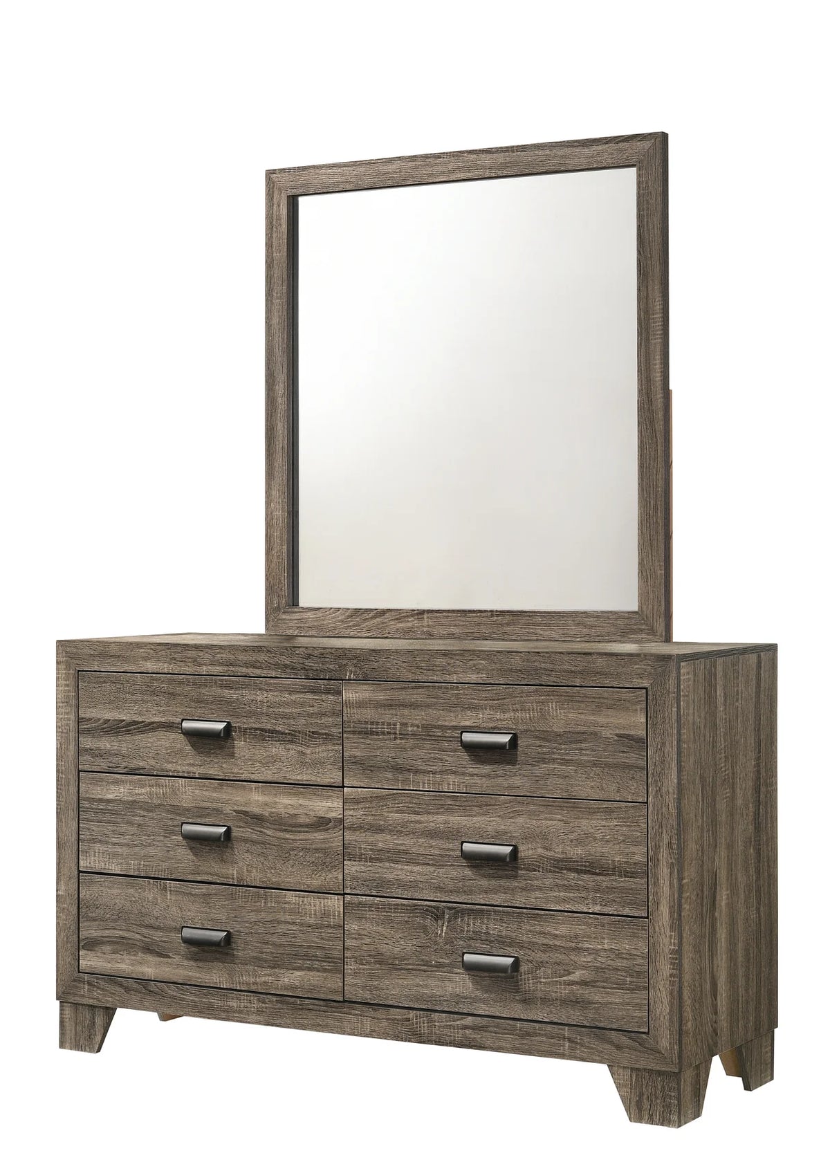 Millie Grey Wood-Frame Dresser Mirror