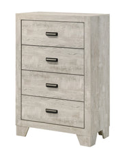 Millie White Washed 5-Drawer Chest