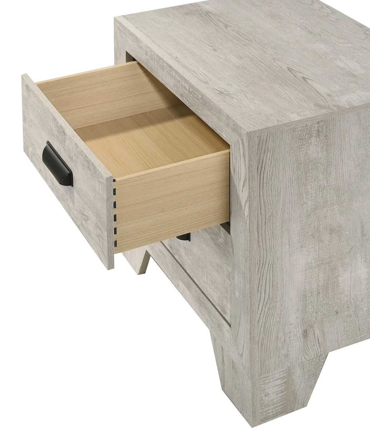 Millie Whitewashed Wood-Look Panel Bedroom Set
