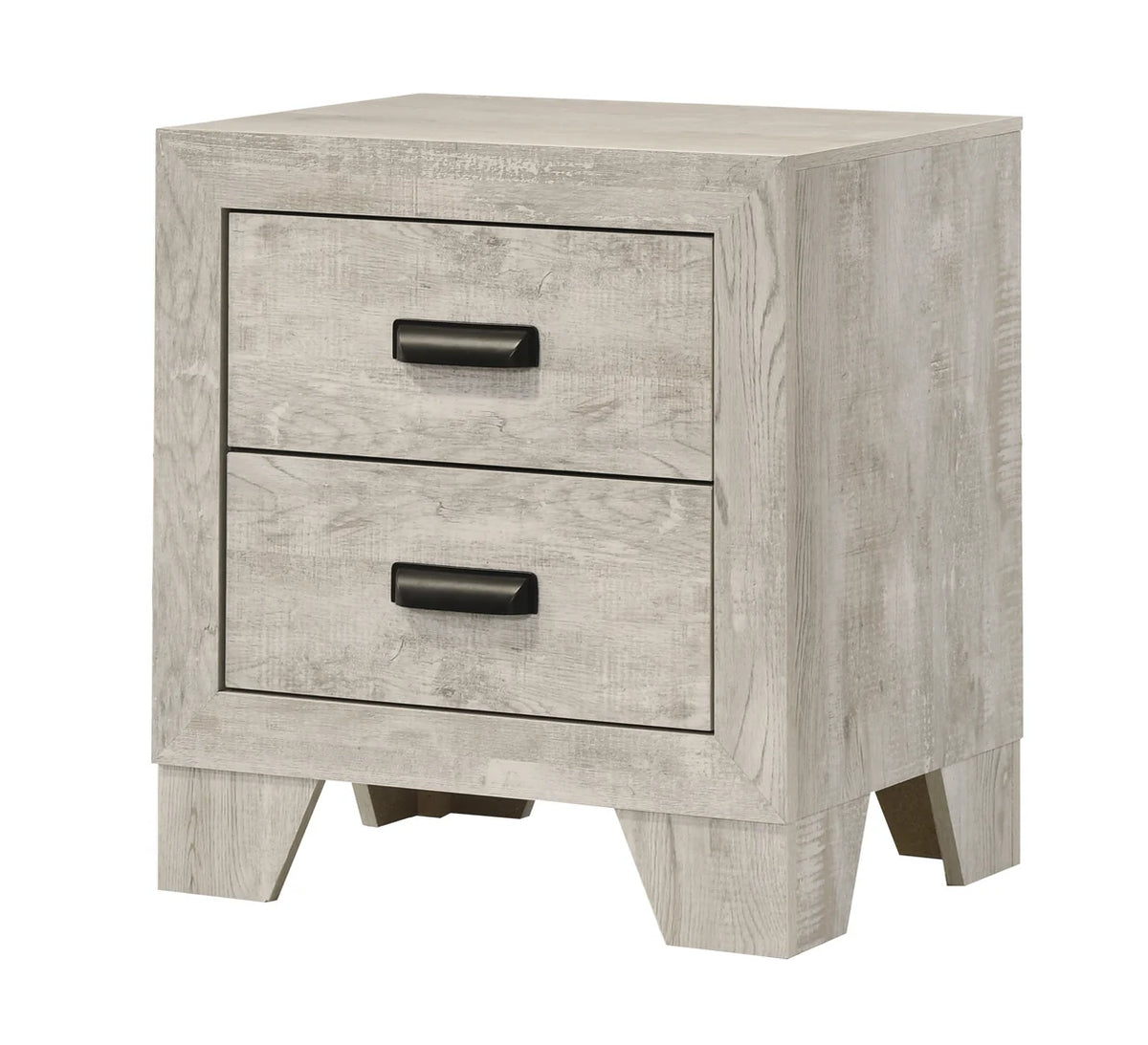 Millie Whitewashed Wood-Look Panel Bedroom Set