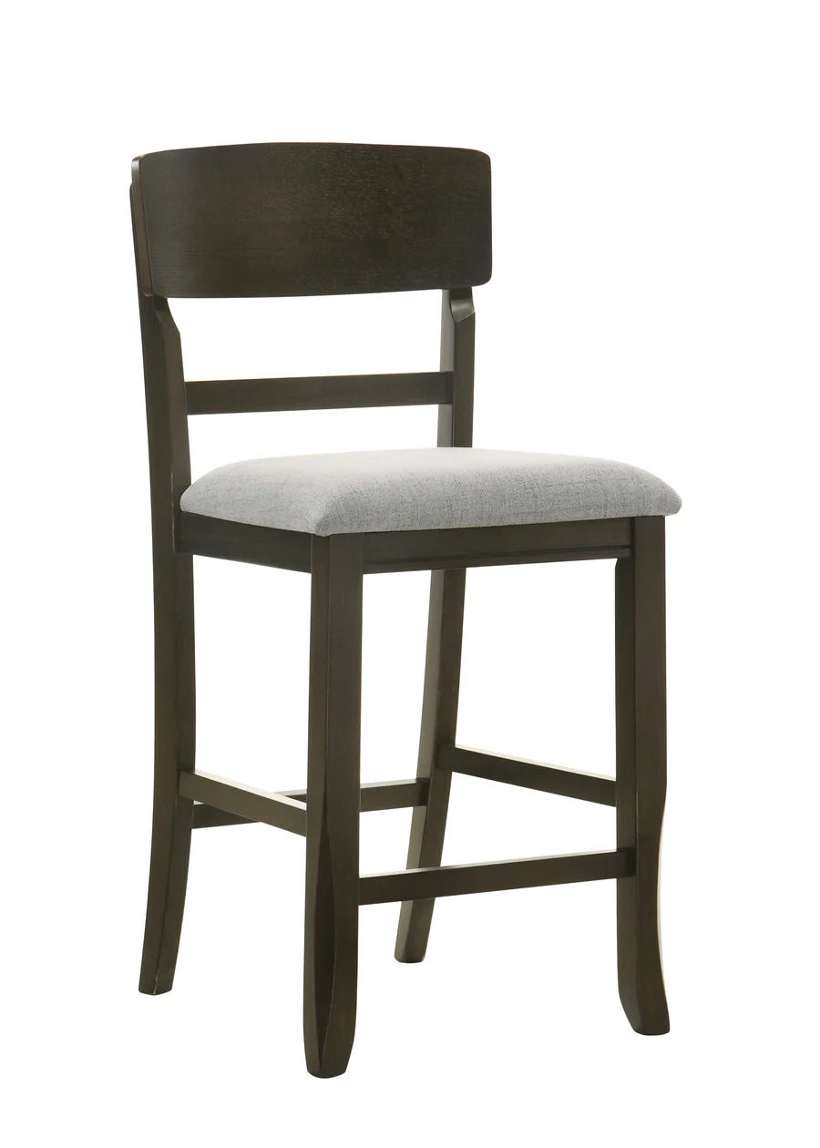 Oakly Counter Height Dining Set with Drop Leaves & Lazy Susan | Two-Tone Contemporary Dining