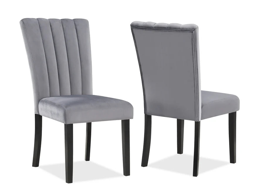 Pascal Dining Set with Faux Marble Table, Upholstered Chairs & Bench | Modern Glam Dining Collection