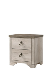 Patterson Whitewashed 2-Drawer Nightstand