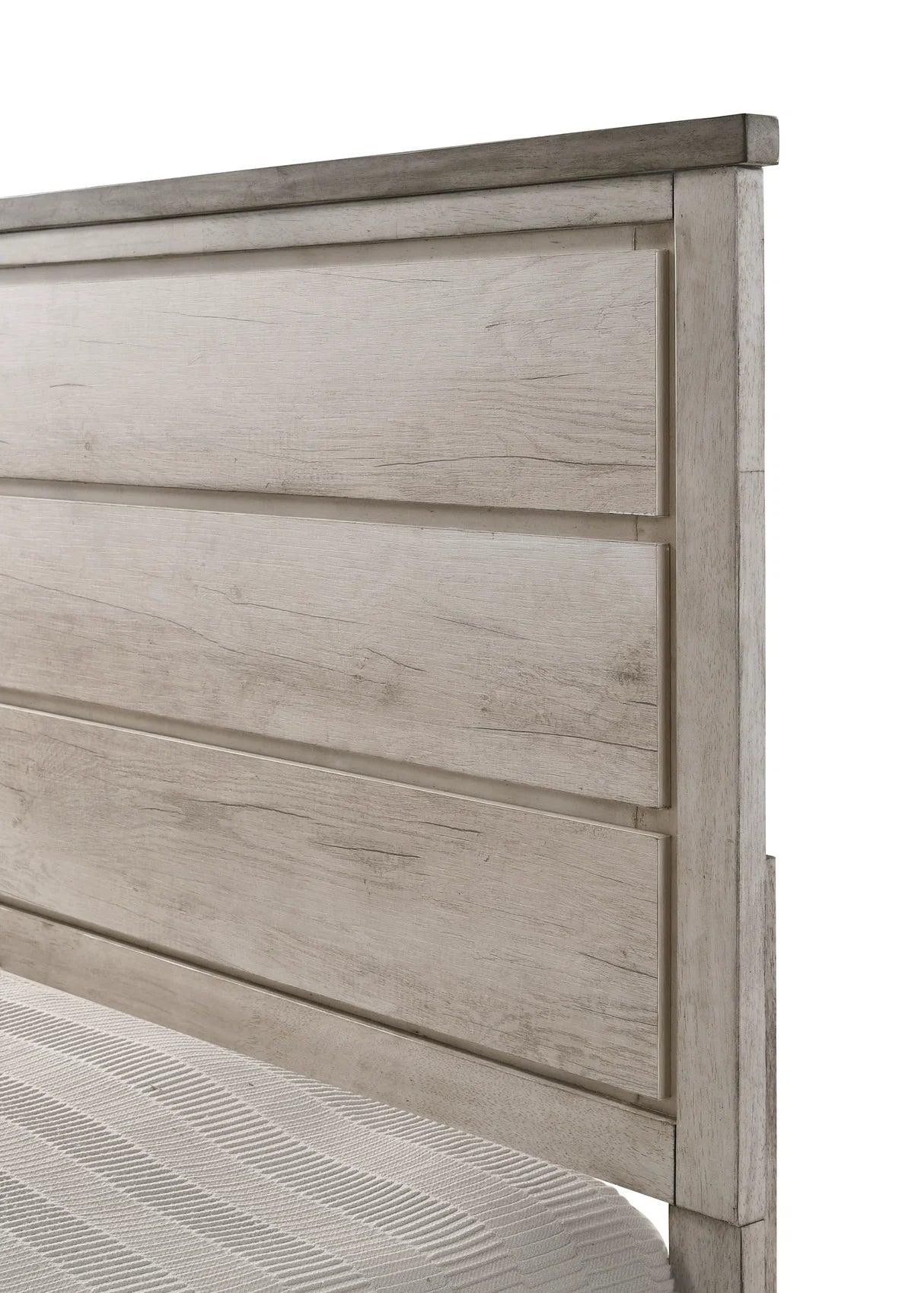 Patterson Panel Bed - Weathered White Finish