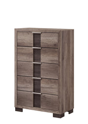 Rangley Grey/Brown 5-Drawer Chest
