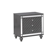 Refino Mirrored 2-Drawer Nightstand