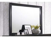 Regata Black Dresser Mirror with Silver Glitter Accent