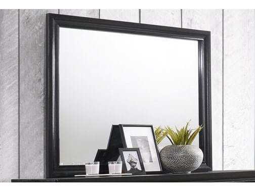 Regata Black Bedroom Set with Storage Bed & Glitter-Trim Drawers